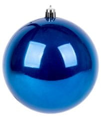MagicHome Vánoční koule, 6 ks, modrá, perleťová, na vánoční stromek, 10 cm