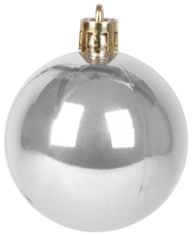 MagicHome Vánoční koule, 8 ks, bílo-stříbrno-bronzové, na vánoční stromek, 5 cm, Sellbox 36 trubiček (36 bal)