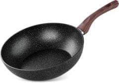 MagicHome Pánev Wok Black Marble Line, 28 cm