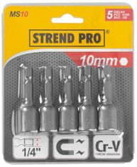 Strend Pro Hlavica s magnetom MS84, 10 mm, 1/4", magnetický držiak bitov, bal. 5 ks