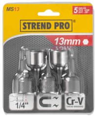 Strend Pro Hlavica s magnetom MS84, 13 mm, 1/4", magnetický držiak bitov, bal. 5 ks