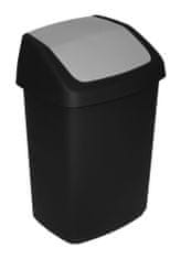 Curver SWING BIN, 10 litrů, 19,8x24,6x37,3 cm, černá/šedá, na odpadky