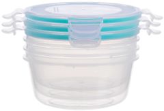 MagicHome Lunchbox, kulatý, Clip, sada 3 kusů, 700 ml, 14,5x14,5x7,5 cm