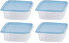 MagicHome Lunchbox set YH54 set of 4, 600 ml (14,3x14,3x5,8 cm) square, Clip