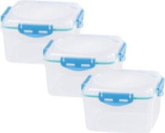 MagicHome Lunchbox set YH3 set of 3, 1200 ml (17x17x12,6 cm) square, Clip