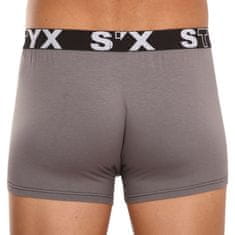 Styx 3PACK pánské boxerky sportovní guma tmavě šedé (3G1063) - velikost S