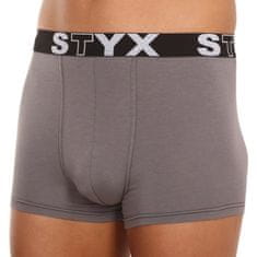 Styx 3PACK pánské boxerky sportovní guma tmavě šedé (3G1063) - velikost S