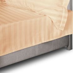 Darymex Bambusovo-bavlněné saténové prostěradlo STRIPE BEIGE 220x260 Darymex jednobarevné béžové