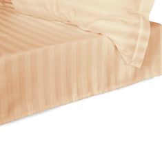 Darymex Bambusovo-bavlněné saténové prostěradlo STRIPE BEIGE 160x240 Darymex jednobarevné béžové