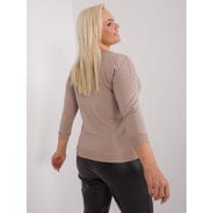 RELEVANCE Dámská halenka plus size z bavlny AWR tmavě béžová RV-BZ-9107.94_404994 Univerzální