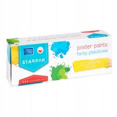 STARPAK Plakátové barvy 12 barev 20 ml školní barvy