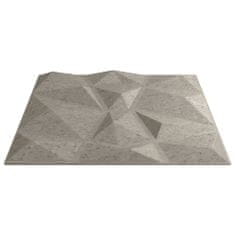 Vidaxl Nástěnné panely 48 ks betonově šedé 50x50 cm XPS 12 m² diamant