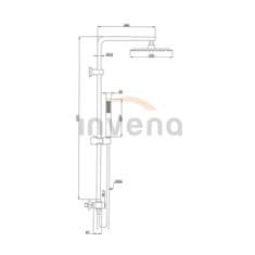 Invena Sprchový sloup svart basic, černá (AU-85-D04-X)