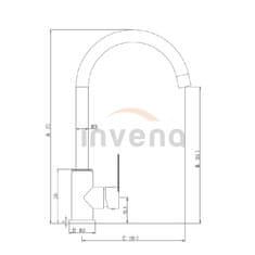 Invena Dřezová baterie iron, nerez/ černá (BZ-53-L04-L)