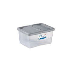 Stefanplast Plastový úložný box Junior 40x30x18 cm (12l) - šedé víko