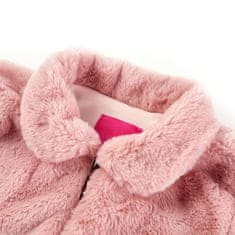 Greatstore Dětský kabát umělá kožešina růžový 104