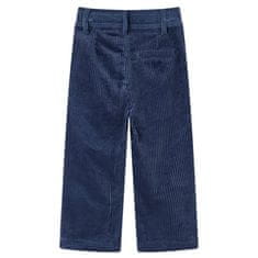 Vidaxl Dětské manšestrové kalhoty námořnicky modré 92