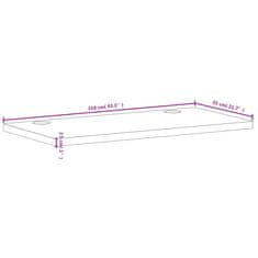 Vidaxl Deska psacího stolu 110 x 55 x 2,5 cm masivní bukové dřevo