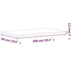 Vidaxl Deska psacího stolu 100 x (55–60) x 2,5 cm masivní bukové dřevo