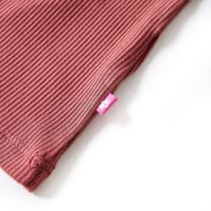 Vidaxl Dětské tričko s dlouhým rukávem a zvýšeným límcem červené 92