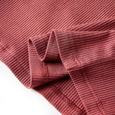 Vidaxl Dětské tričko s dlouhým rukávem a zvýšeným límcem červené 116