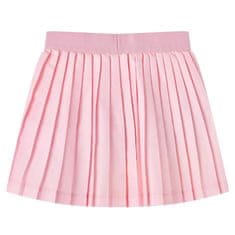 Vidaxl Dětská plisovaná sukně duhový potisk světle růžová 92