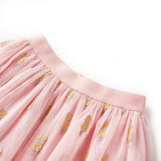Vidaxl Dětská sukně s tylem a výšivkou nanuku světle růžová 104