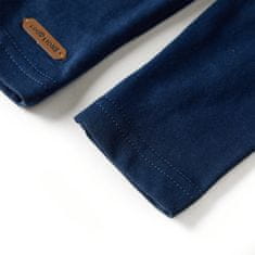 Greatstore Dětské tričko s dlouhým rukávem Medvěd námořnicky modré 140