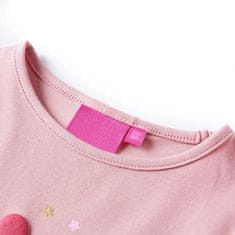 Greatstore Dětské tričko s dlouhým rukávem Zmrzlina světle růžové 116