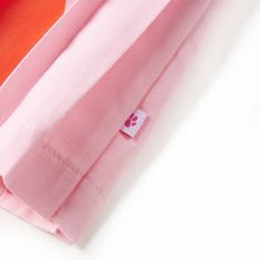 Vidaxl Dětská plisovaná sukně duhový potisk světle růžová 128