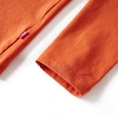 Vidaxl Dětské tričko s dlouhým rukávem Veverka oranžové 104