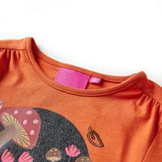 Vidaxl Dětské tričko s dlouhým rukávem Veverka oranžové 116