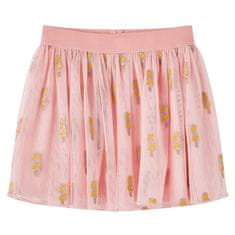 Vidaxl Dětská sukně s tylem a výšivkou nanuku světle růžová 104