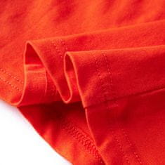Vidaxl Dětské tričko s dlouhým rukávem Závodní auta jasně oranžové 128