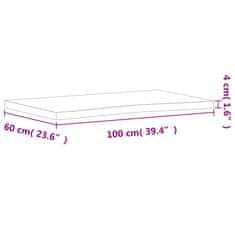 Vidaxl Deska psacího stolu 100 x (55–60) x 4 cm masivní bukové dřevo