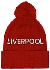 FotbalFans Zimní čepice Liverpool FC, červená, s bambulí