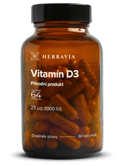Herbavia Vitamín D3, 60 kapslí