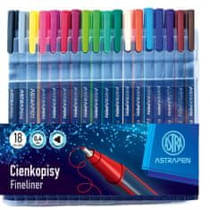 Astra ASTRAPen, Liner 0,4mm, 18ks, mix barev, 202023003