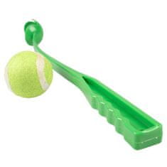 Duvo+ Házecí tyč s tenisovým míčkem (průměr 6cm) -zelený 6x8x40cm