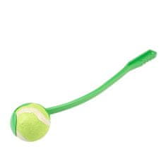 Duvo+ Házecí tyč s tenisovým míčkem (průměr 6cm) -zelený 6x8x50cm