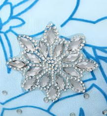 EXCELLENT Pohádkové šaty modré s broží vel. 122 - Princezna Elza