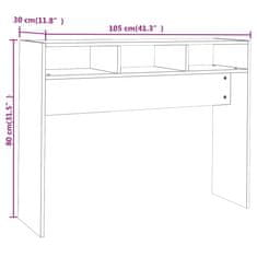 Vidaxl Konzolový stolek dub sonoma 105 x 30 x 80 cm kompozitní dřevo