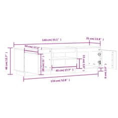 Vidaxl TV skříňka 140 x 35 x 40 cm masivní borové dřevo