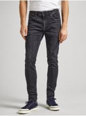 Pepe Jeans Černé pánské slim fit džíny Jeans Pepe Jeans 36/32