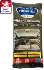 Fresh Air vlhčené ubrousky na interiér vozidla 20 ks