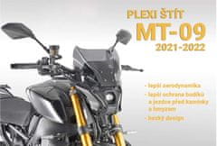SEFIS Plexi štít tmavě kouřový Yamaha MT-09 2021-2023