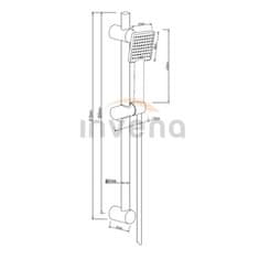 Invena Sprchová souprava patras černá (AU-31-Z04-G)