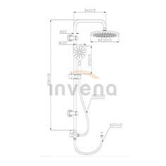 Invena Sprchový sloup černá (AU-03-D04-C)