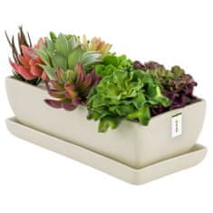 botle Keramický květináč moderní barvy White Mat 29 cm Obdélníkový Cactus