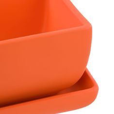 botle Keramický květináč moderní barva Matte Orange 29 cm Obdélníkový na kaktusy